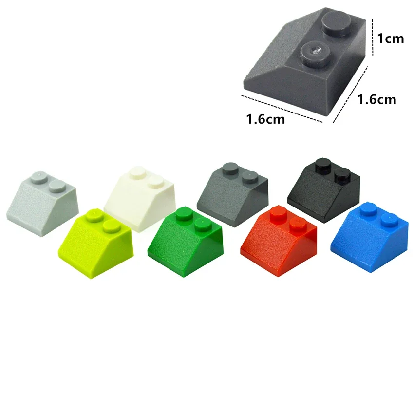 100Pcs DIY Slope 45 2x2 Roof Tile Building Blocks Thick Figures Bricks Slope Size Compatible With 3039 Educational Creative Toys