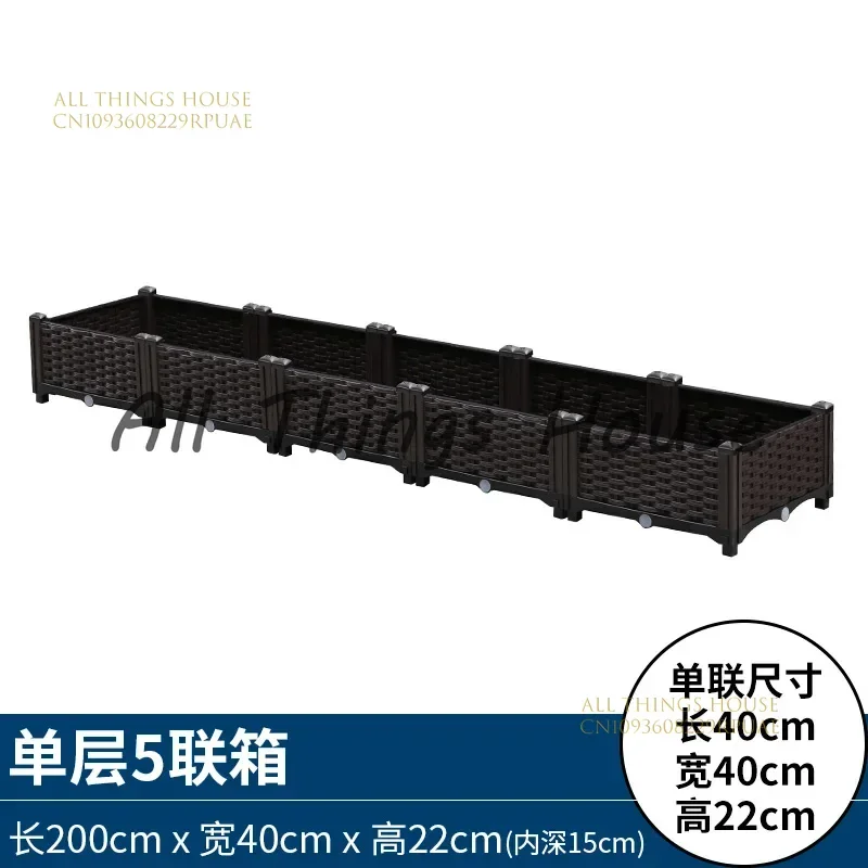 مناسبة لصناديق الزهور، وصناديق الزراعة الخارجية، وشرفات الفناء البلاستيكية الكبيرة جدًا، وصناديق خاصة لزراعة الخضروات #5