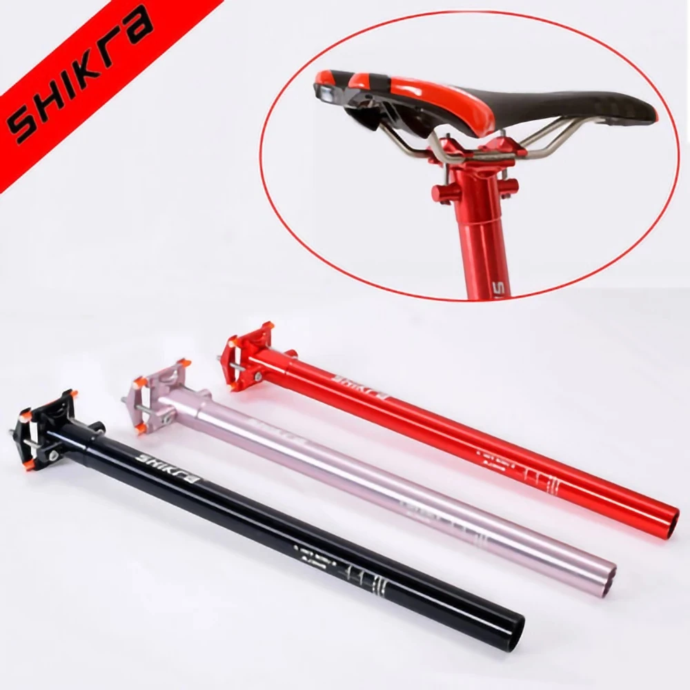 SHIKRA  Bike Seatpost Ultra-light Aluminum Alloy 27.2/ 31.6*400mm Mountain Road Seat Tube Black Red Titanium