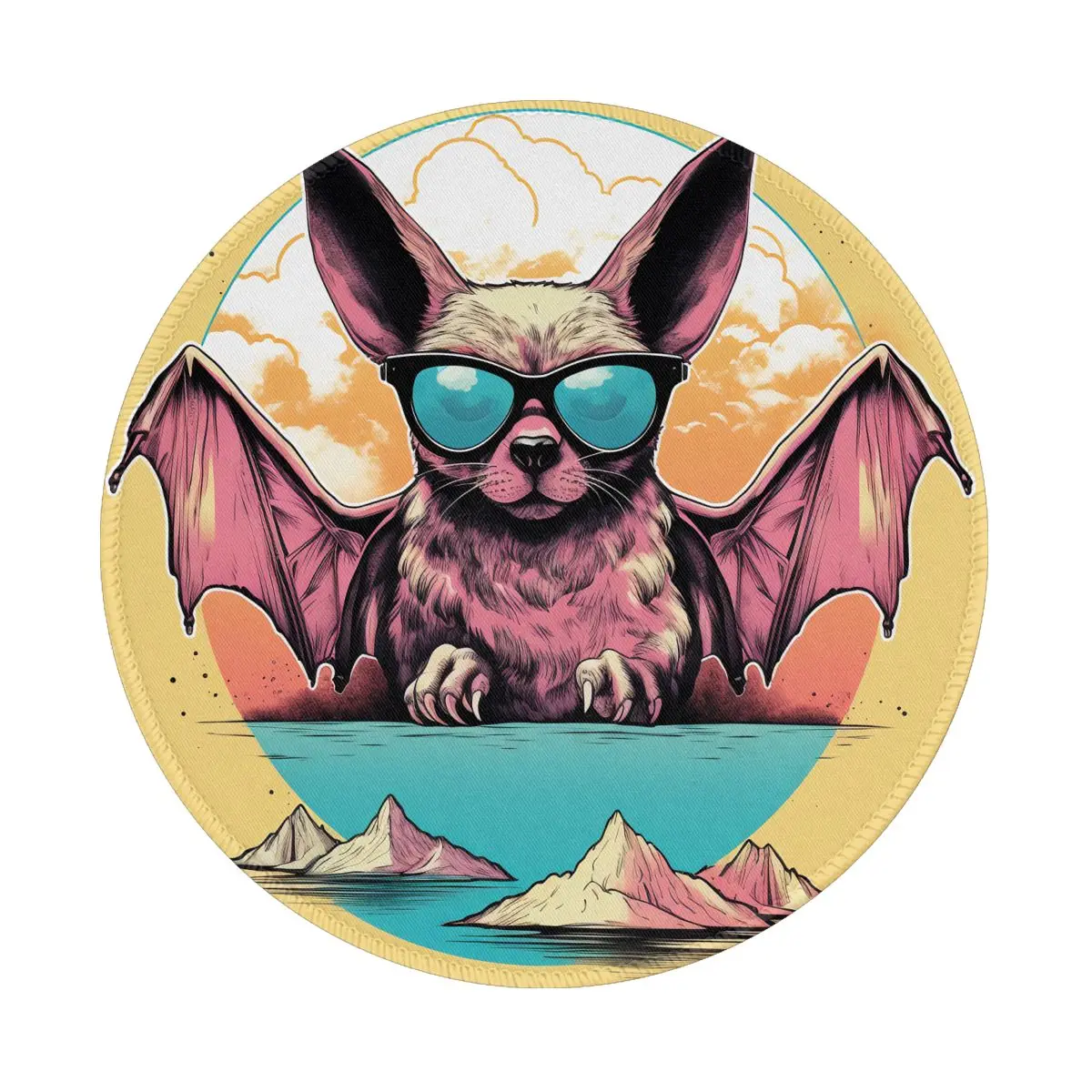 Bat Mouse Pad Sky Landscape Glasses Anti Fatigue High Quality Mousepad Photo Office Rubber Fantasy Mouse Mat