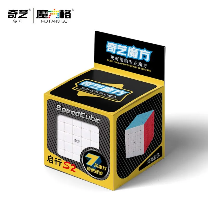 Qiyi qixing s2 7x7 magic speed cube sticker less profession elle zappel spielzeug qiyi 7x7 cubo
