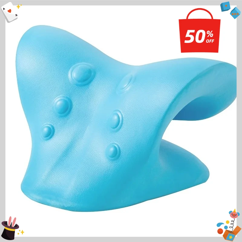 

NEWNeck and Shoulder Relaxer, Cervical Traction Device for Pain Relief, Chiropractic Pillow Stretcher with 3 Height Settings