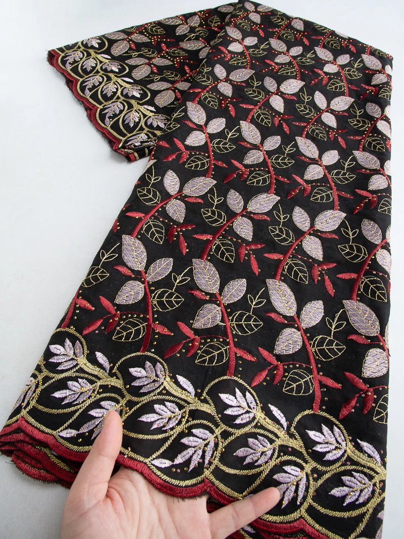 

Cotton African Swiss Voile Lace In Switzerland Fabric Embroidery Nigerian Lace Fabric For Women Dresses Stones 2025,2.5yards4496