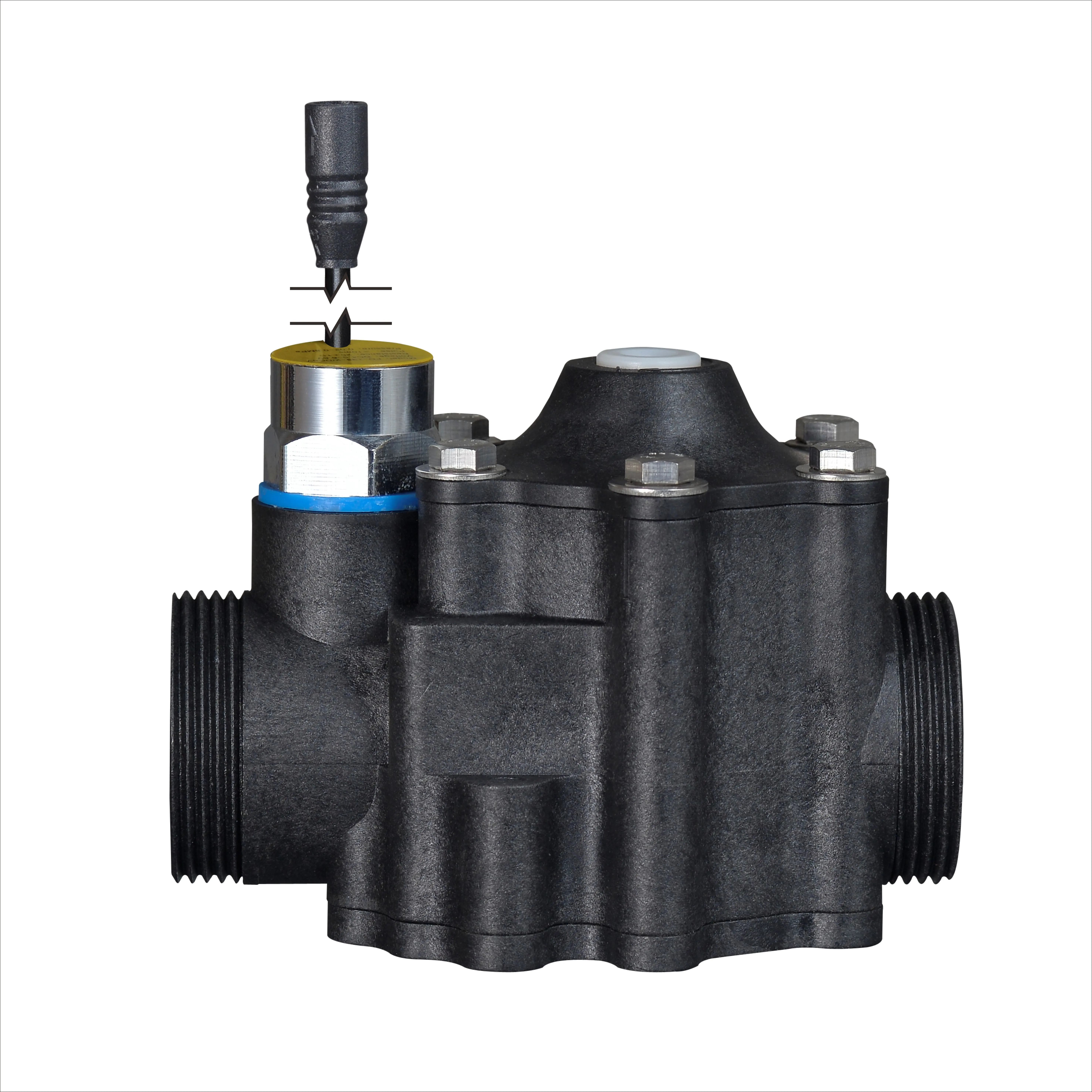 FD-826 Black PPO PPA Plastic Piston Water Magnetic Solenoid Valve Latching M22 Control Valve G1 Irrigation