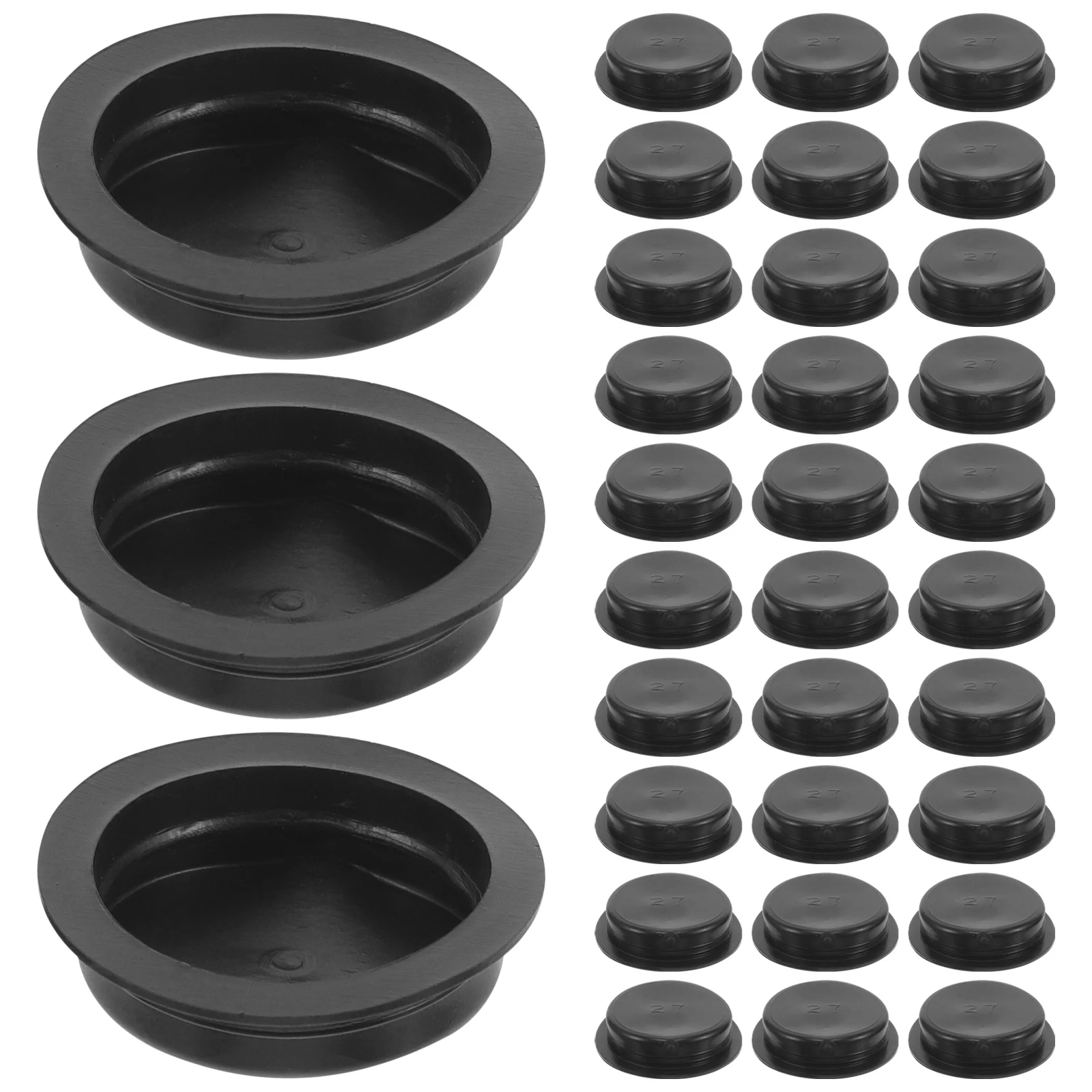 

50 pcs Painted Bottom Covers Rubber Stoppers Saving Pot Plugs Coin Bank Sealing Caps Round Shape Storage Accessories