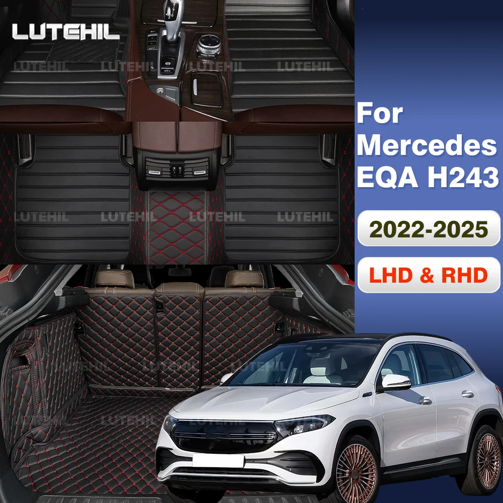 Car Floor Mats For Mercedes-Benz EQA H243 2022-2025 24 23 Trunk mats Cargo Liner Protection Custom Floor Liners Accessories