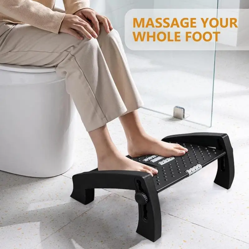 Footrest For Desk Adjustable Foot Stool Step Stool Stable Structure Foot Support Discomfort Relief Easy To Clean For Car Train