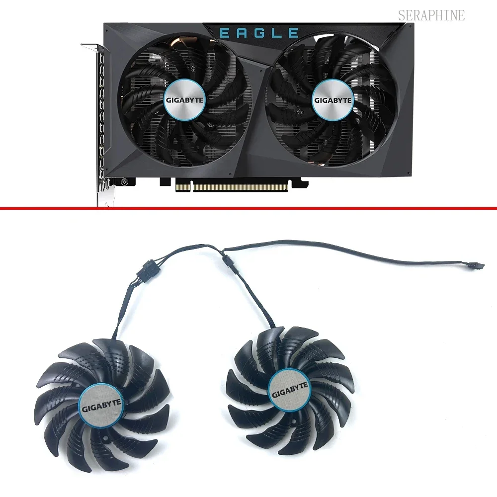 Ventilateur de refroidissement 87 mm 4 broches GA91S2H RTX3050 Ventilateur GPU Gigabyte RTX3050 EAGLE OC Ventilateurs de carte vidéo