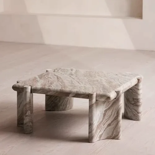 

Top-Top-Tier Feature High-End Mansion Graphic Design Solution Luxury Modern Luminous & Scratch-Resistant Marble Coffee Table