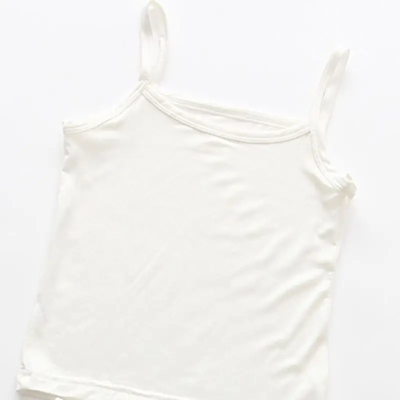 Girls Solid Color Modal Tank Top Soft Breathable Underwear Baby Girl Undershirt Singlet for Sizes 100-160