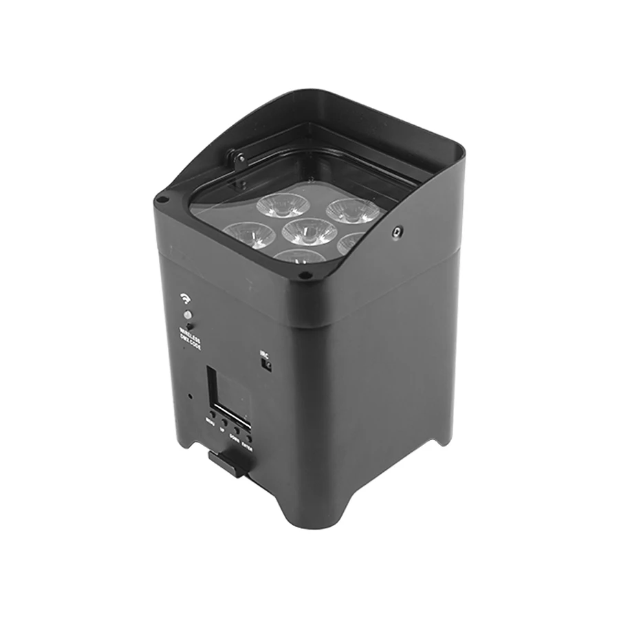 بطارية تعمل بالطاقة Uplights قابلة للشحن الاسمية يمكن 6x18 واط RGBWA + UV LED Uplight 9600 مللي أمبير APP/العن بعد/DMX512 أضواء المسرح التحكم Uplight