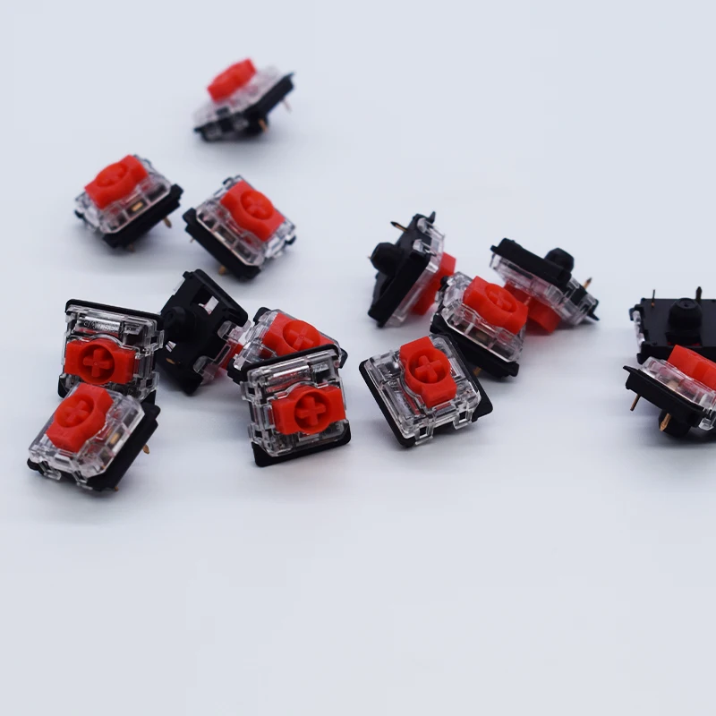 GATERON KS-33 – przełącznik o niskim profilu 2.0, czarna obudowa, 3 piny, kolor niebieski, czerwony, brązowy, RGB, możliwość personalizacji, przełącznik do klawiatury mechanicznej, umożliwiający wymianę w czasie pracy (hot swap). — zdjęcie produktu 6