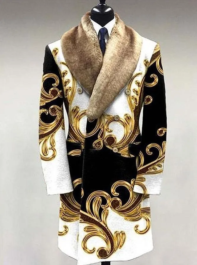 Abrigos de lana personalizados para hombre, chaquetas informales de longitud media con estampado de solapa, último diseño, Europeo, americano, Otoño
