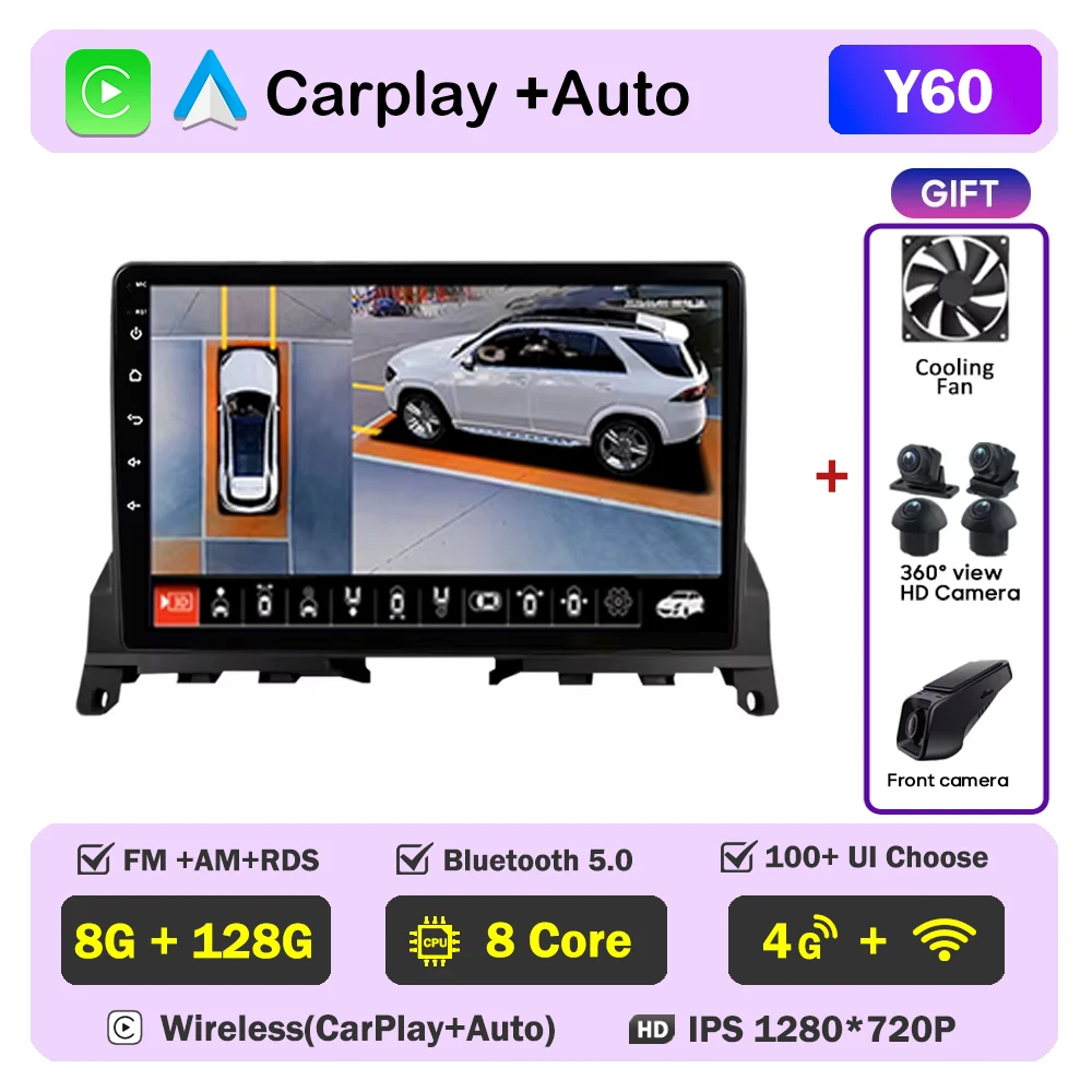 Autoradio Voor Mercedes-Benz C-Klasse W204 S204 2007-2010 Android Auto Speler Wireles Carplay 8core autoradio Multimedia Stereo