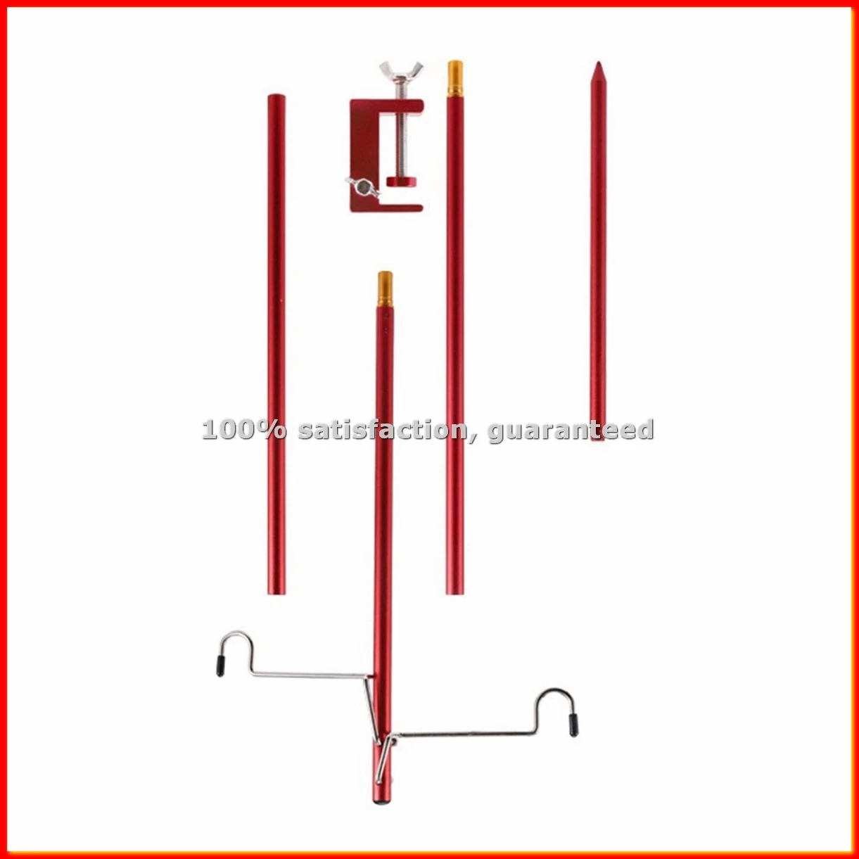 Outdoor Campsite Folding Light Stand Camping Portable Desktop Light Pole Stand Suitable for Camping Fishing Barbecue-A51M