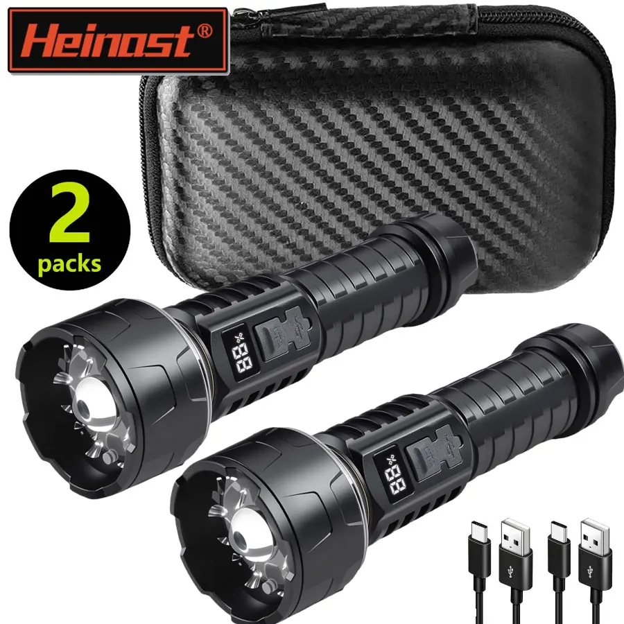 1/2 قطعة/A مجموعة عالية قوة مصابيح كاشفة بلمبات Led أضواء الطوارئ المدمج في بطارية قابلة للشحن المحمولة التخييم في الهواء الطلق الشعلة