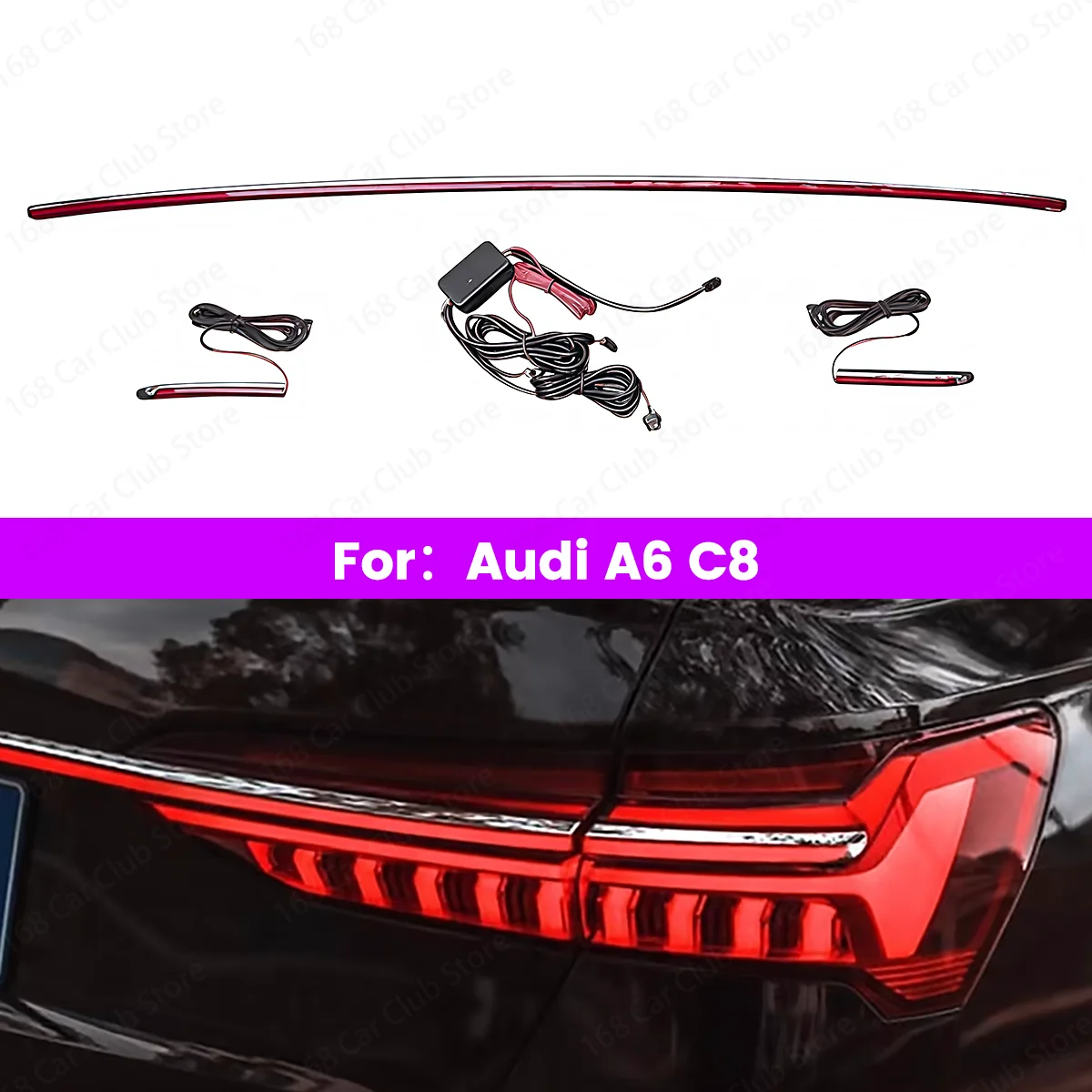 

LED Taillight Assembly For Audi A6 A6L C8 Dynamic Flowing Light Tail Lamp Ambient light 2019-2024 Rear Bumper Taillamps