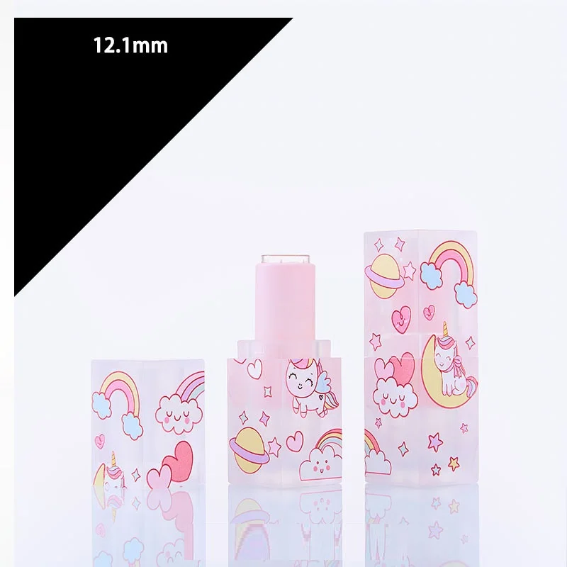 Lipstick Tube 3ml Square Shape 3D Matt Pink Green Elegant High Makeup Liquid Lipstick Lip Balm Containers Empty