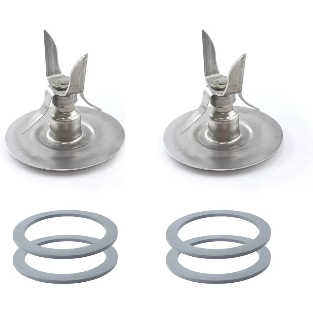 

2Pcs Blade Blender Compatible with Oster Osterizer Blender- 6 Point Fusion 4980 with Rubber Seal Gasket Replacement Parts