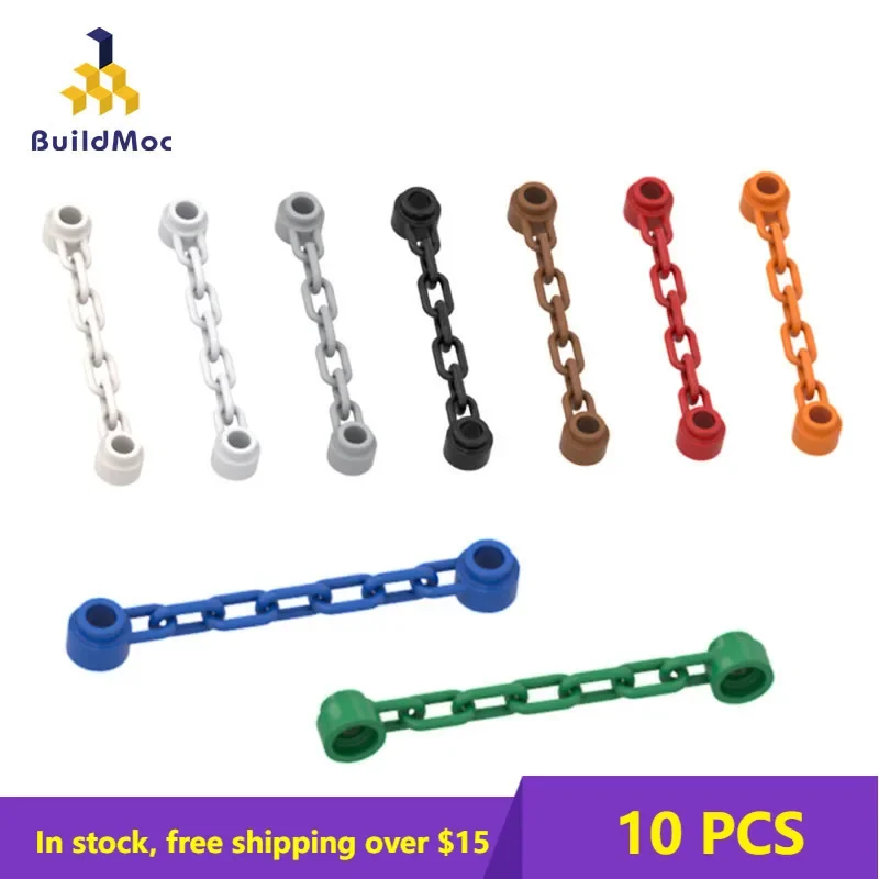 10pcs Bricks MOC 92338 1x6 chain Compatible Assembles Particles For Building Blocks Parts DIY  Educational  Parts Toys