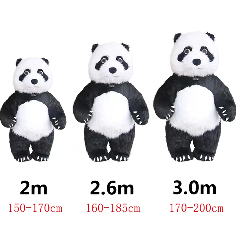 2.6M Giant Inflatable Ploar Bear Panda Mascot Costume Wearable Inflated Gorilla Mascot Outfit Stage Halloween Performance Props