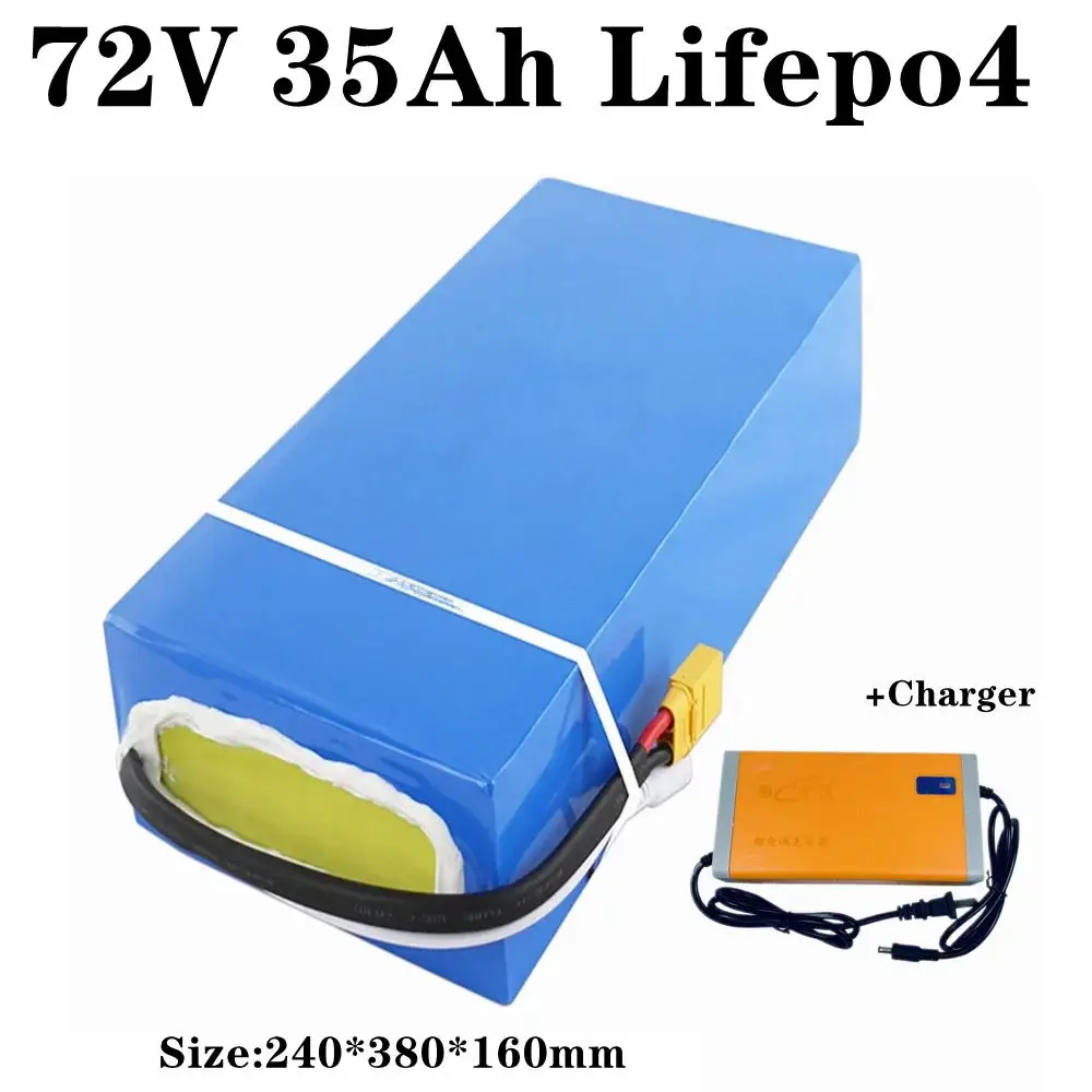 customized 72v 35ah lifepo4 battery with BMS for 3500w bike scooter Tricycle Motorcycle scooter motorbike + 10A charger