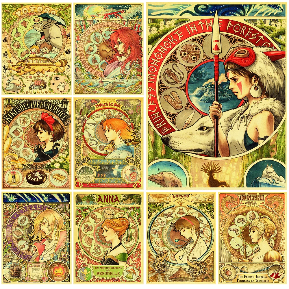 

Japan Anime Princess Kawaii Cartoon Poster Wall Art Canvas Painting Posters Prints Wall Pictures For Living Room Home Decor