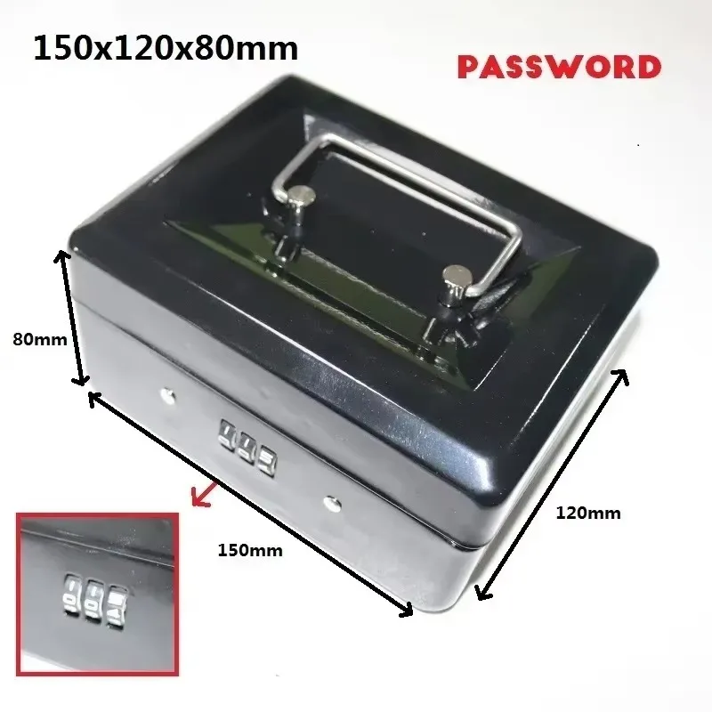 Armadietto per chiavi portatile, cassaforte per casa, negozio, mini salvadanaio in acciaio, scatola di sicurezza, scatola di immagazzinaggio, moneta nascosta, gioielli