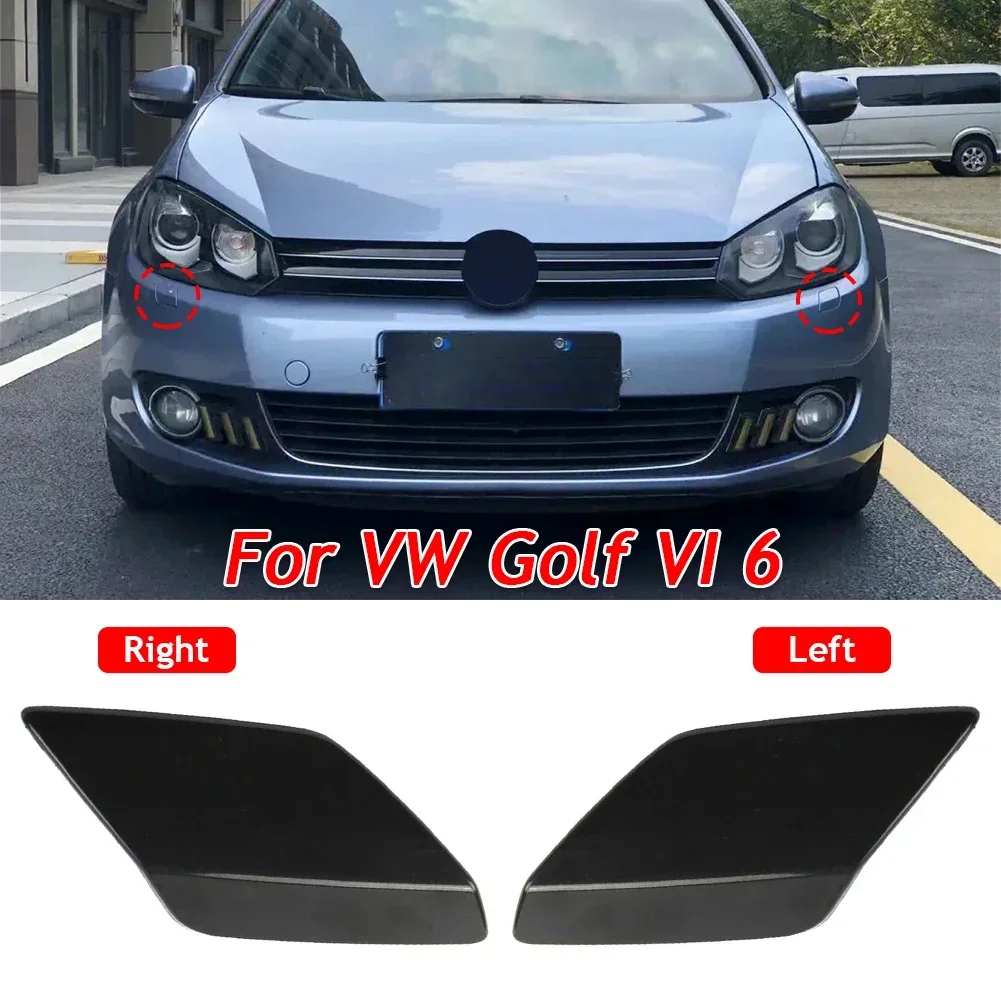 For VW Golf VI 6 MK6 Jetta 2008-2013 Front Bumper Headlight Headlamp Washer Nozzle Jet Spray Cover Caps 2009 2010 2011 2012