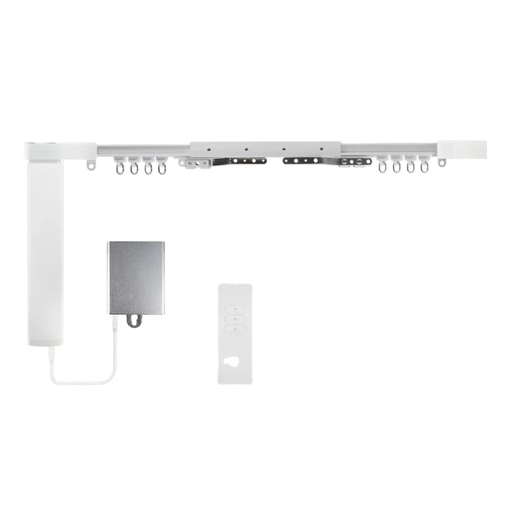 Zigbee Smart Curtain Motor Tuya Remote Control Customized Slide Curtain Track Charge with Battery Alexa Google Home