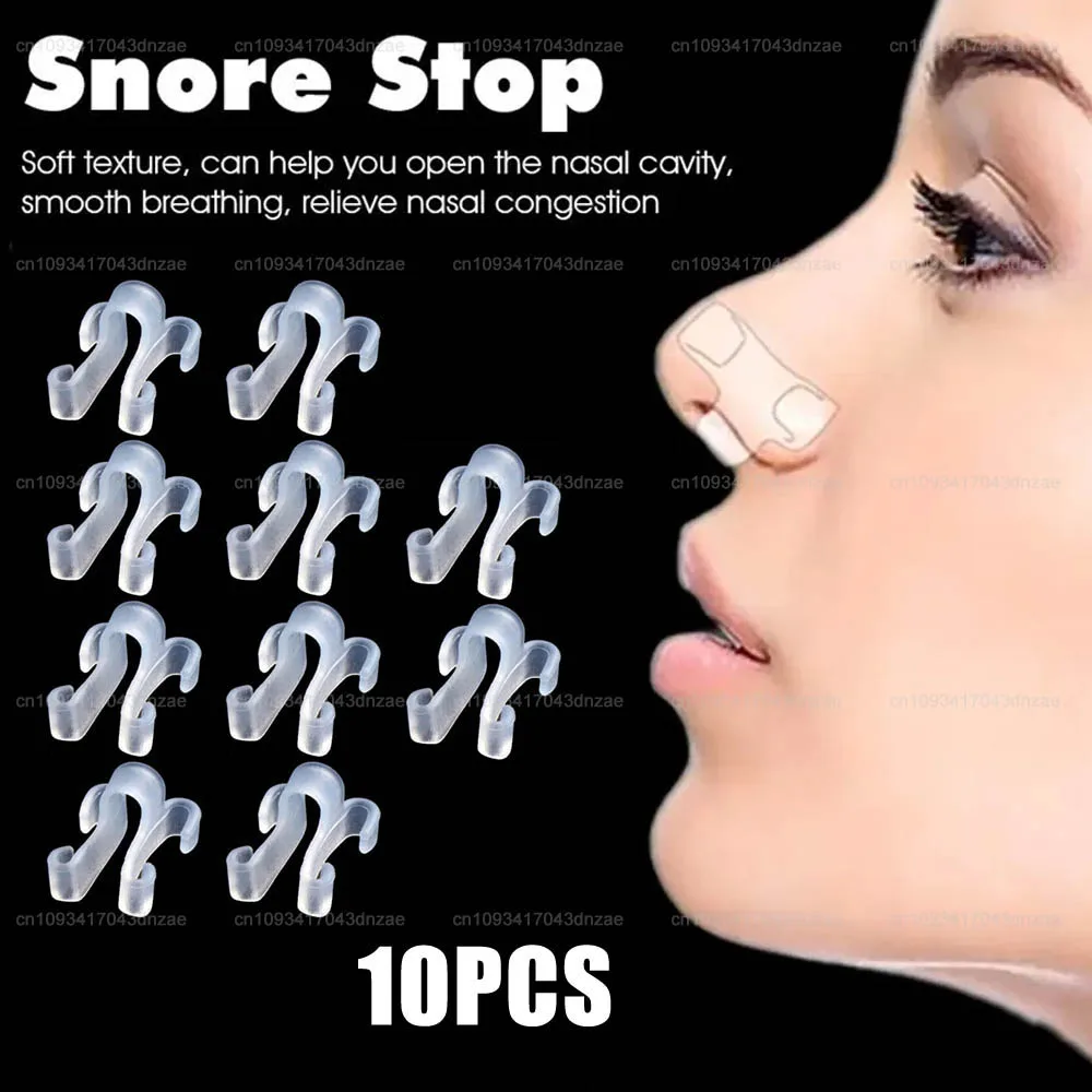 

10 шт., зажим для носа, средство для сна, уход за здоровьем, устройство против храпа, устройство для остановки храпа, против храпа, апноэ, зажим для дыхания носа, устройство для остановки храпа