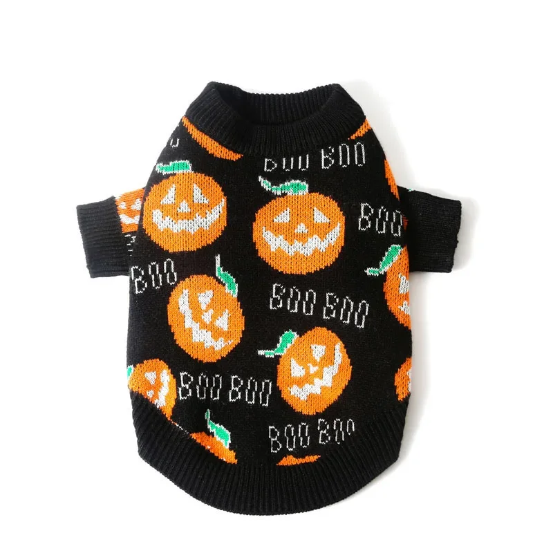 

Halloween Pet Clothes Puppy Sweater Pumpkin Kitten Costume