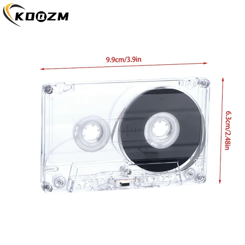 Standard Cassette Color Blank Tape Player With 45/60/90 Minutes Magnetic Audio Tape Clear Storage Box For Speech Music Recording