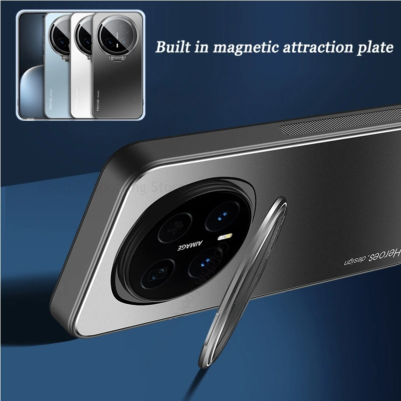 

Flip Lens Kickstand Phone Magnetic Case For Honor Magic 8 Pro For Magsafe Magsafing Cover Magic 7 6 5 4 8 Pro Shockproof Fundas