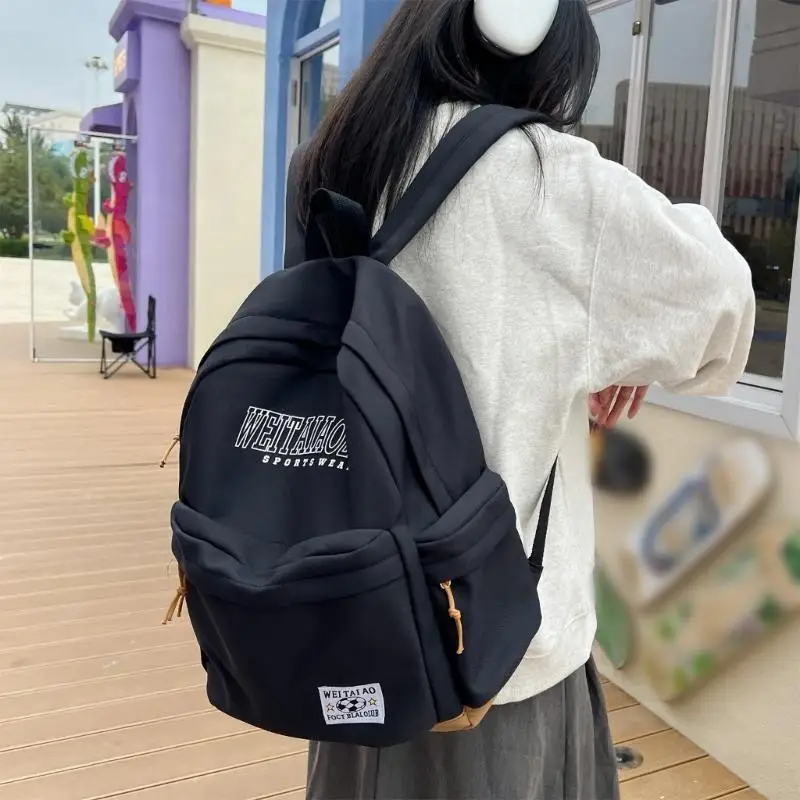 

M6CC Студент Nylon High School Book Сумка японский рюкзак с просторными карманами
