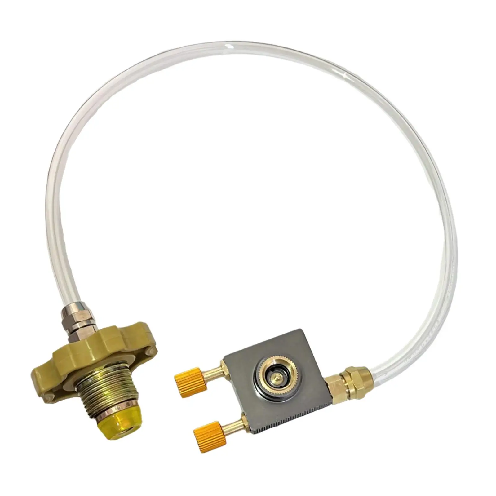 Gas Adapter Valve Brass Refill Conversion Joint Equipment for Outdoor Burner Flat Cylinder Tank Supplies