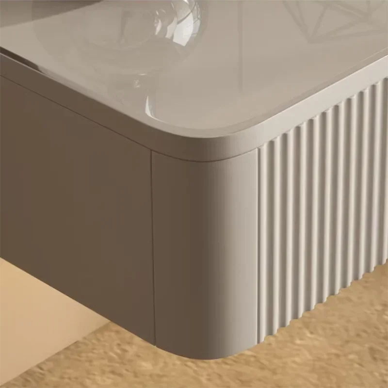 Design Bedside Table Floating Nightstand Storage Cabinet Wood Multifunctional Neat Bed Desk Living Room Designer Nightstands