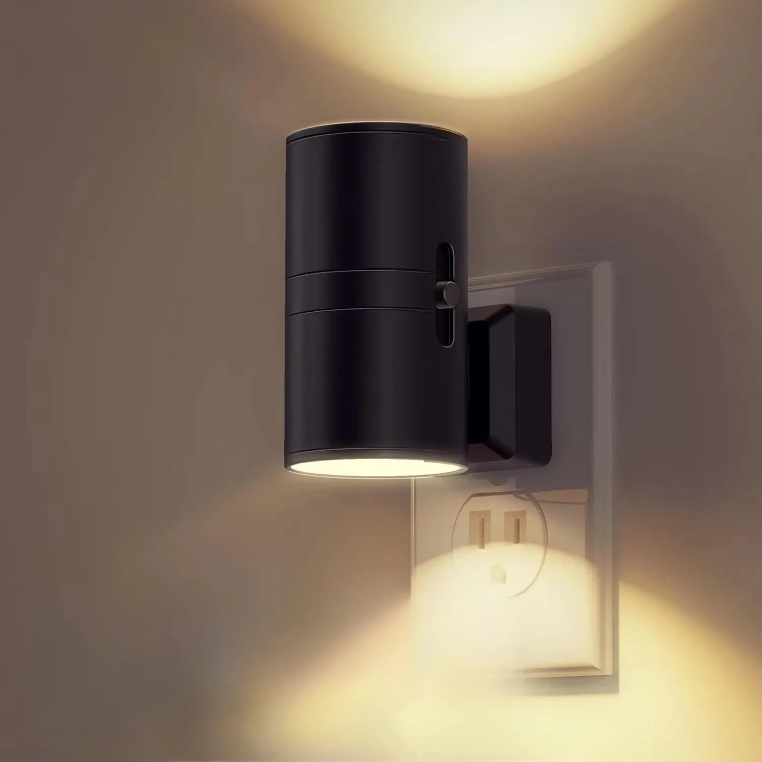 Dimbaar LED-nachtlampje Plug-in muur-nachtlampje met lichtsensor Automatisch aan/uit van de schemering tot zonsopgang voor slaapkamer, hal, badkamer