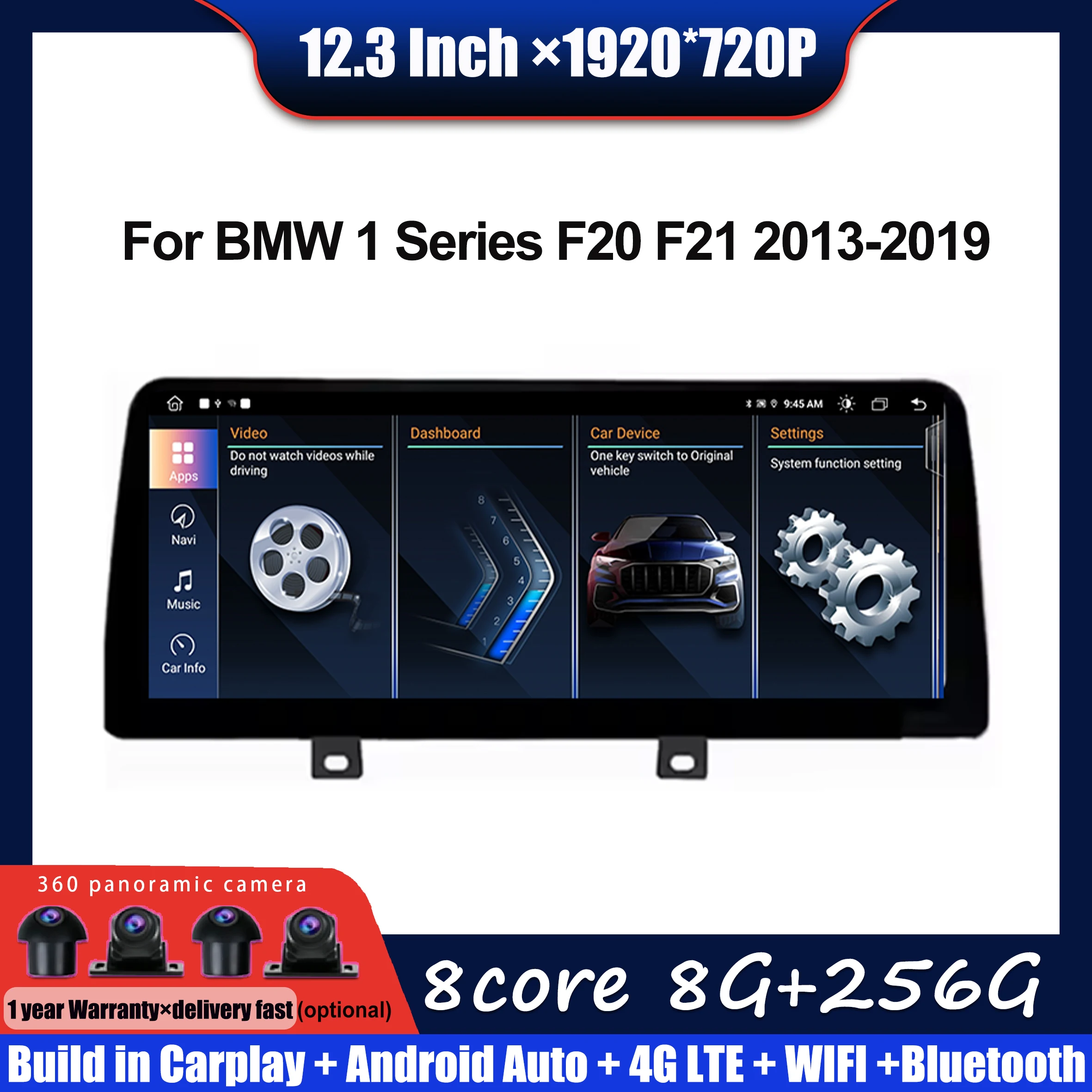 

12.3 Inch For BMW 1 Series F20 F21 2013-2019 Android Auto BT Car Player Multimedia Original GPS Navigation CarPlay Auto WIFI