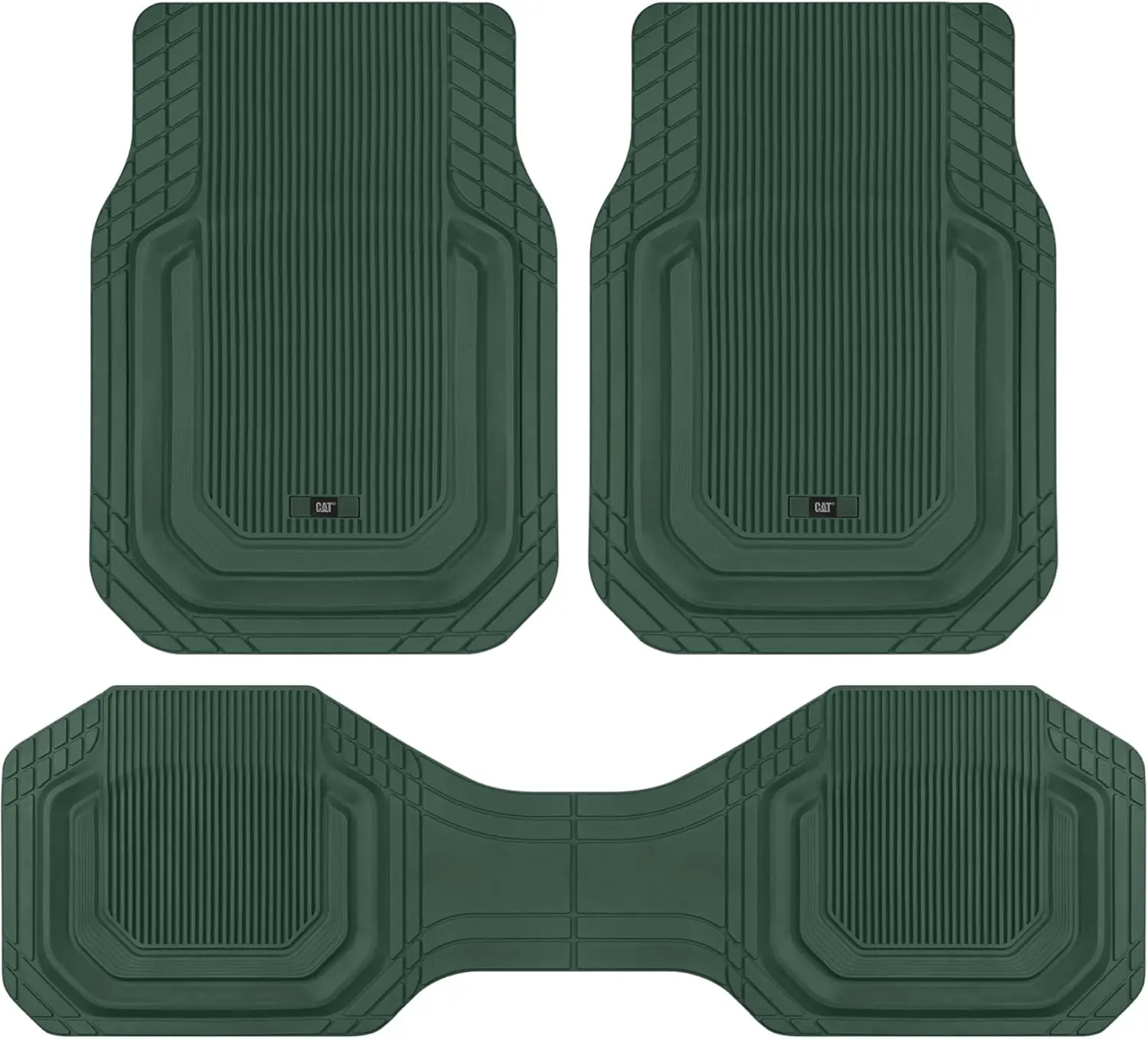 

Heavy Duty Trim to Fit Car Floor Mats for Trucks and SUVs - All-Weather Odorless Rubber Automotive Accessories in Green