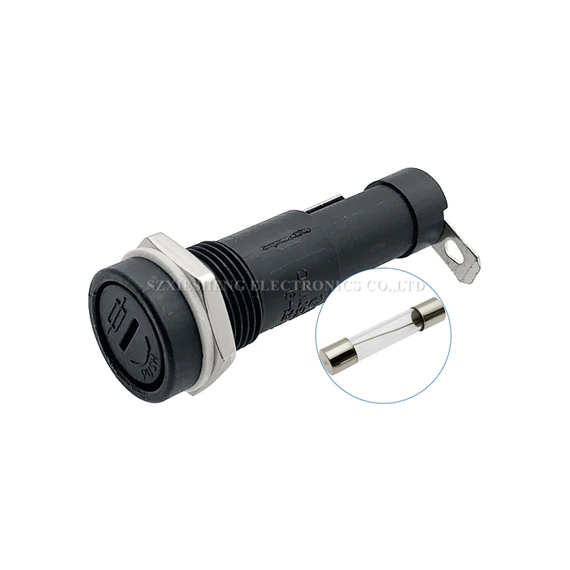 5 uds R3-9 6*30MM portafusibles 15A250V montaje en Panel Base de fusible de resistencia a altas temperaturas con fusible de tubo de 6*30MM