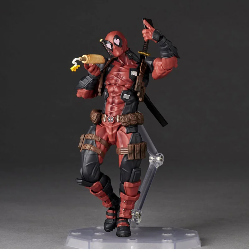 

Original Kaiyodo Revoltech Amazing Yamaguchi Deadpool Ver.2.5 Anime Action Collection Figures Model Toys In Stock PVC Gifts