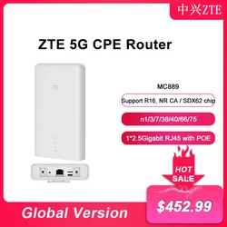 ZTE MC889 Router CPE esterno 5G Amplificatore di rete dual-band Dual-Mode NSA/SA Qualcomm SDX62 Chipset Ripetitore di segnale WiFi