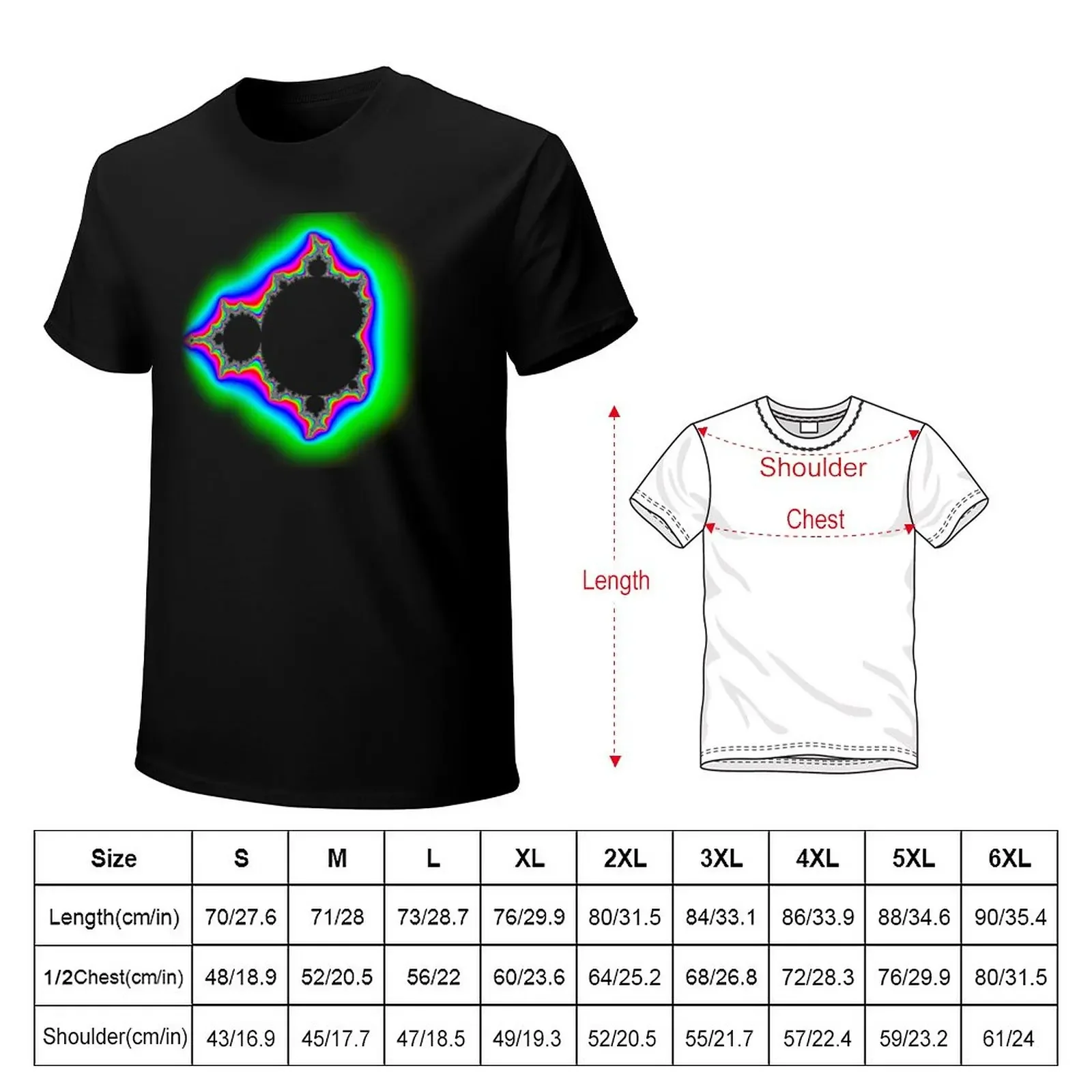 Mandelbrot set T-Shirt summer tops anime cute tops mens big and tall t shirts