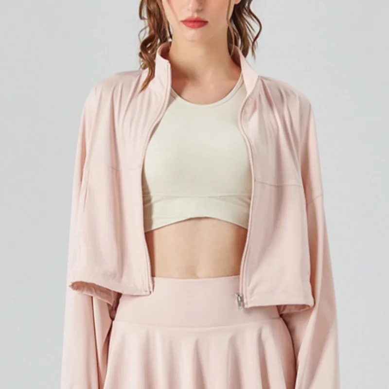 

Топы для йоги с длинными рукавами, женский топ для фитнеса и тренировок с защитой от ультрафиолета для девочек, крутой свободный костюм для йоги, спортивная одежда для бега, спортзала