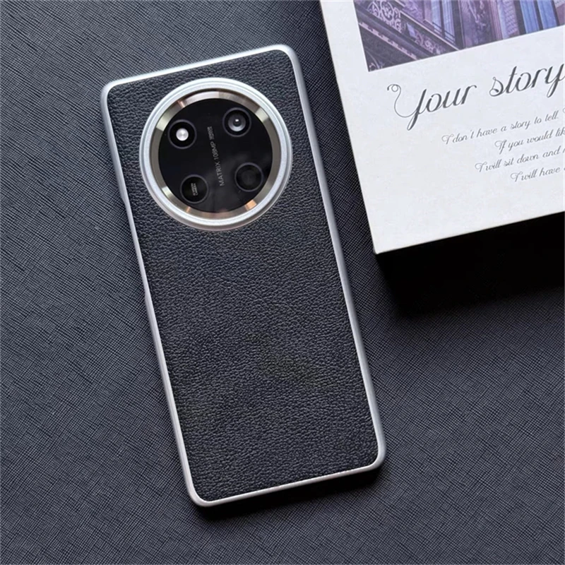 Case For Honor X9C Magic 7 Lite 5G Case Slim Matte Leather Hard Phone Back Cover Stylish Electroplate Shell Shockproof Bumper view 4