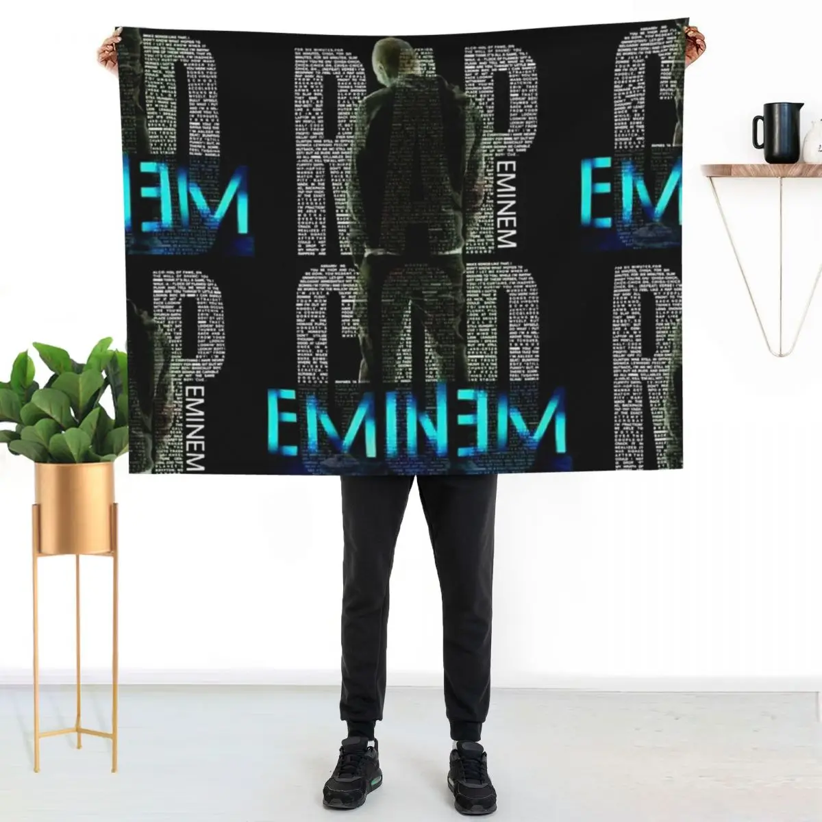 Rap God Eminem Throw Blanket Easy Care Comfortable Blanket for Couch