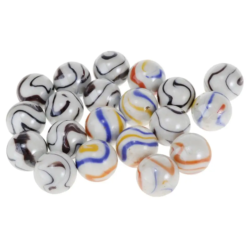 20Pcs 25mm Milky Marbles, Marble Run Game Accessory, Vase Filler, Home Decor