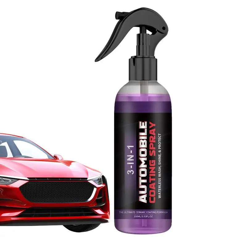 

Car Coating Spray Versatile Use auto Detailing Kit 100ml 3 in 1 Protective Scratch Repair spray waterproof Ceramic Spray