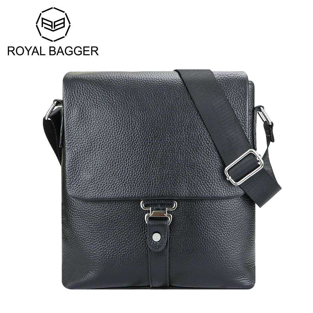 

Royal Bagger Vintage Crossbody Bags, Genuine Leather Male Business Bag, Reteo Shoulder Purse for Men 1677